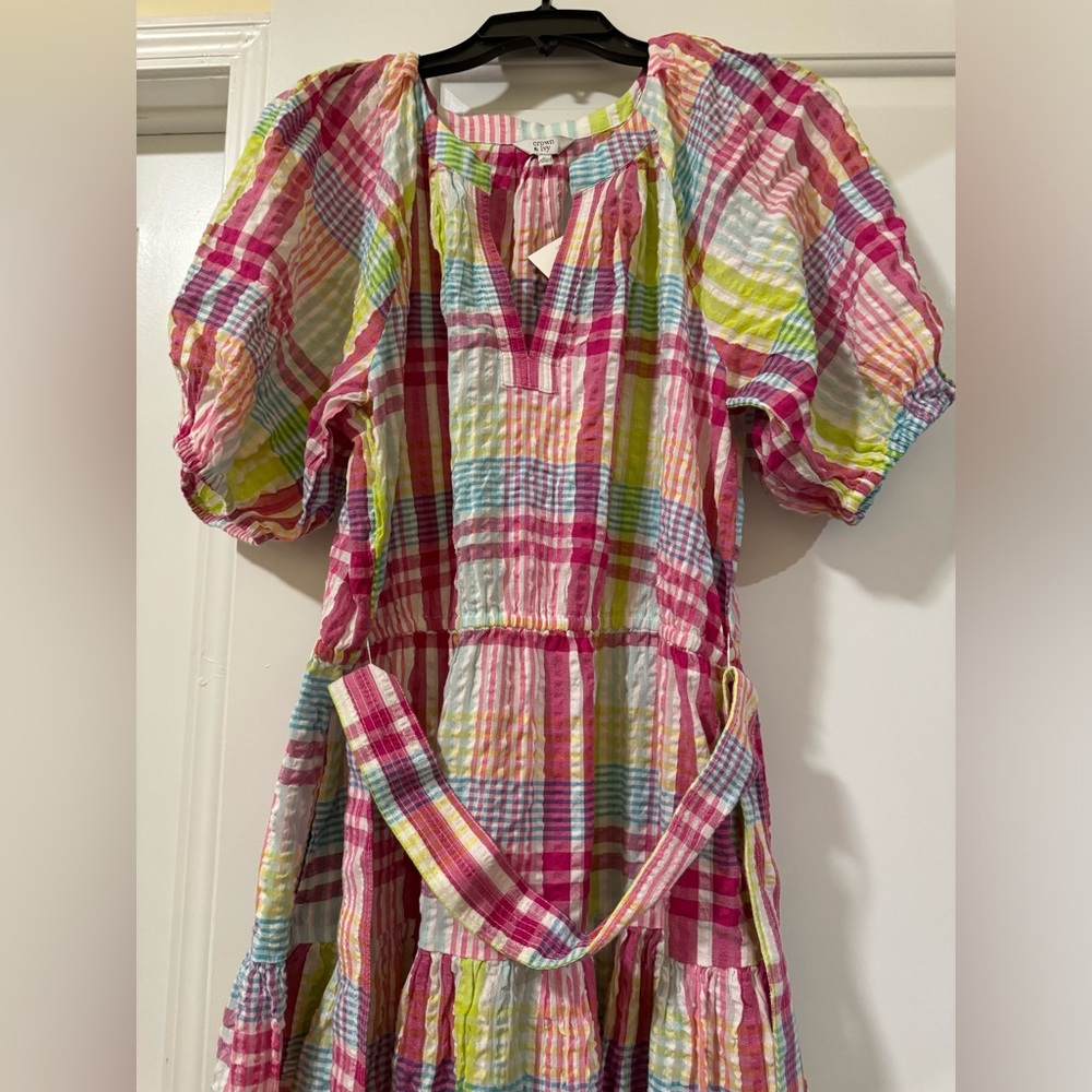 Multi Plaid Dress